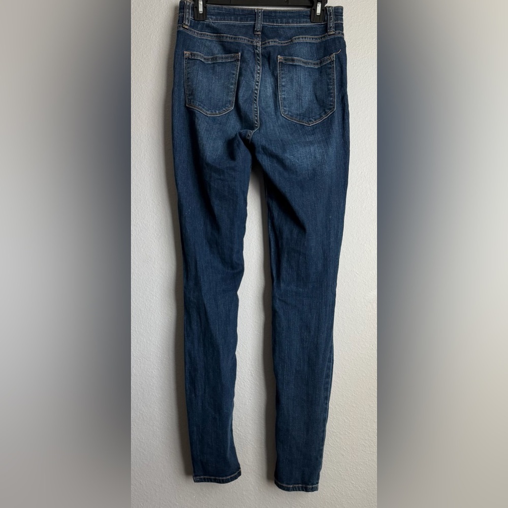 Fashion Nova Blue Distressed Skinny Jeans Size 9 - Picture 5 of 9